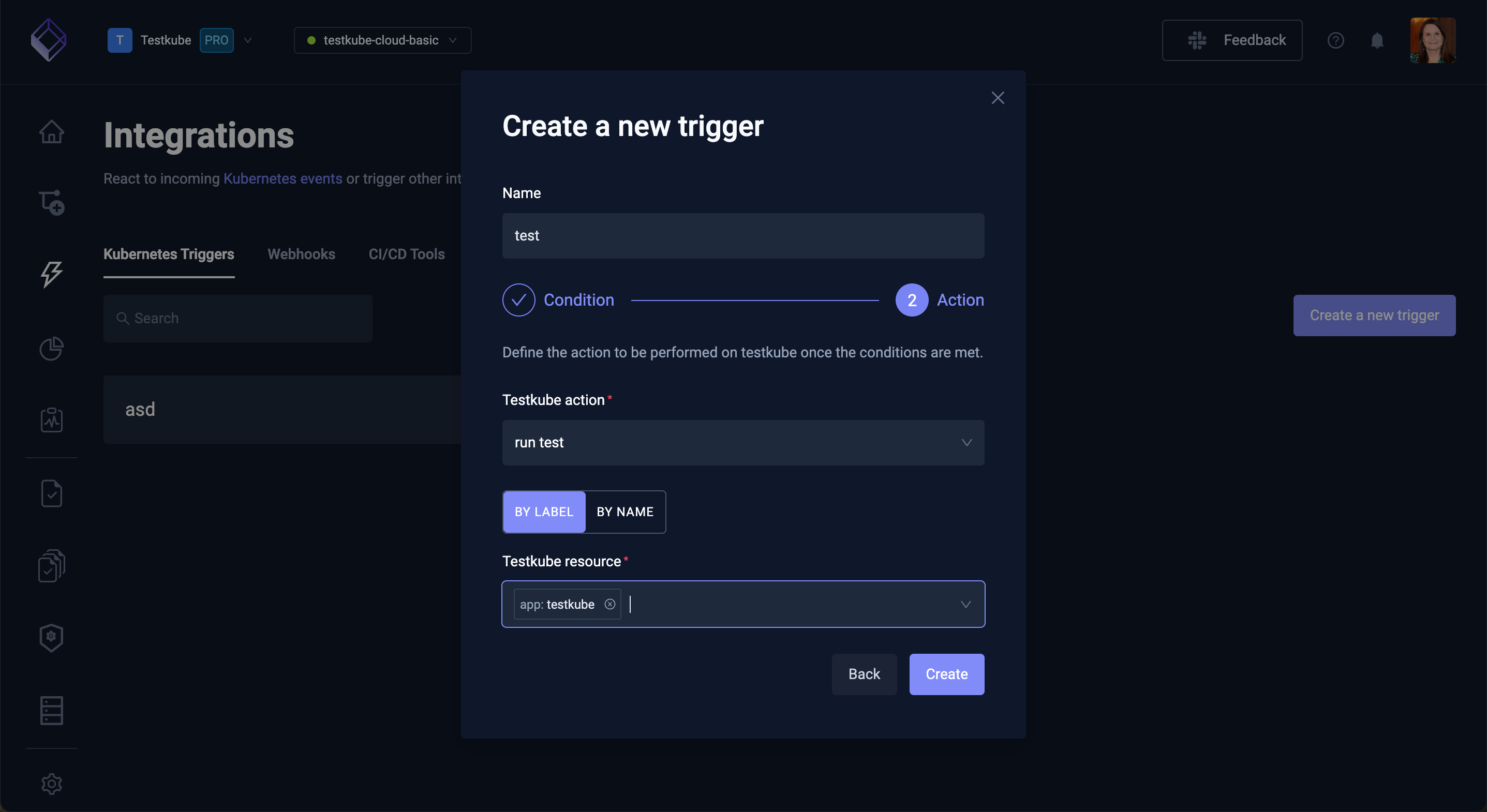 Create New Trigger Modal 2