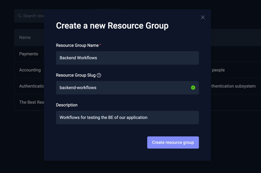 Create Resource Group