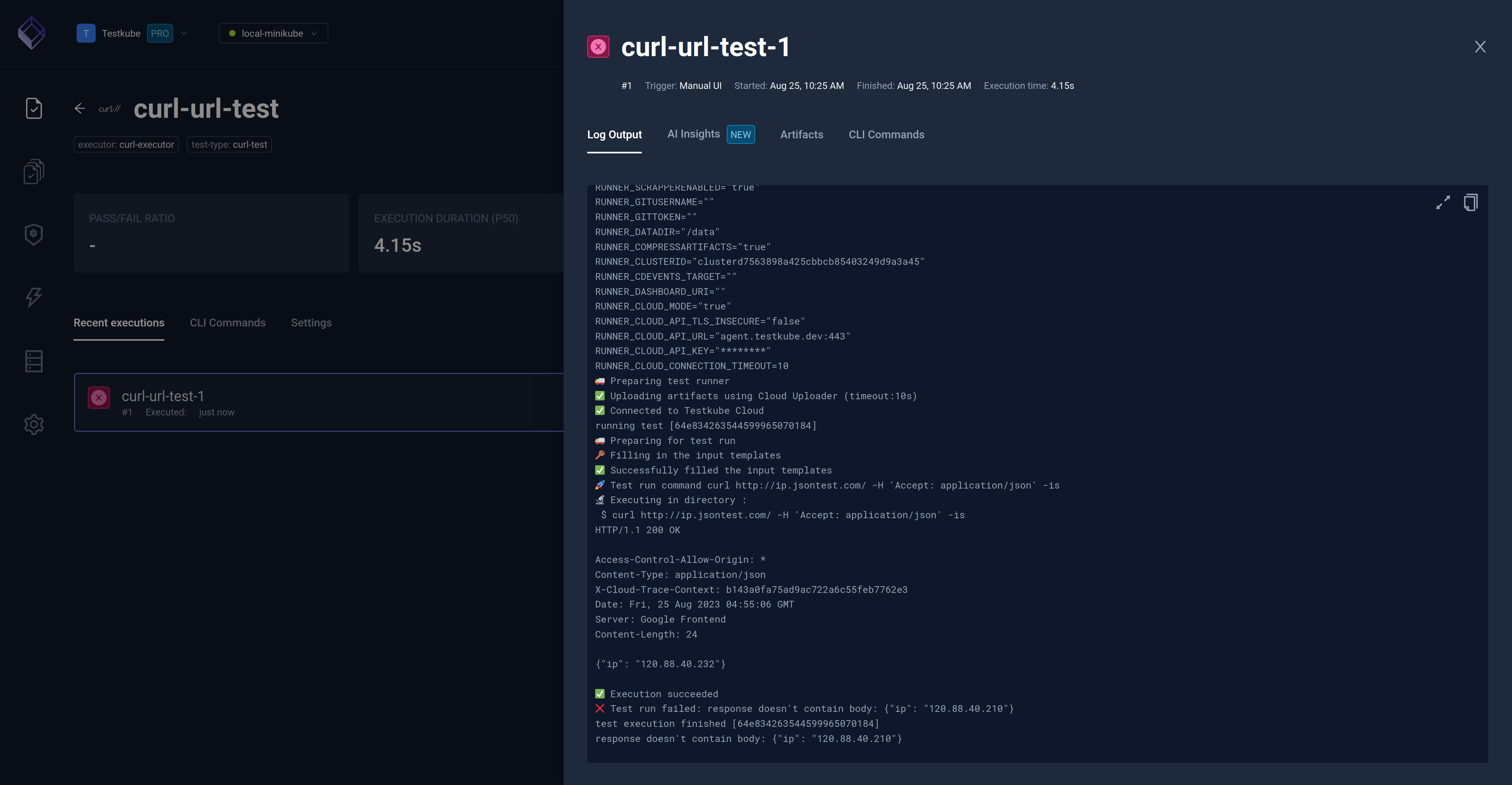 Log Output